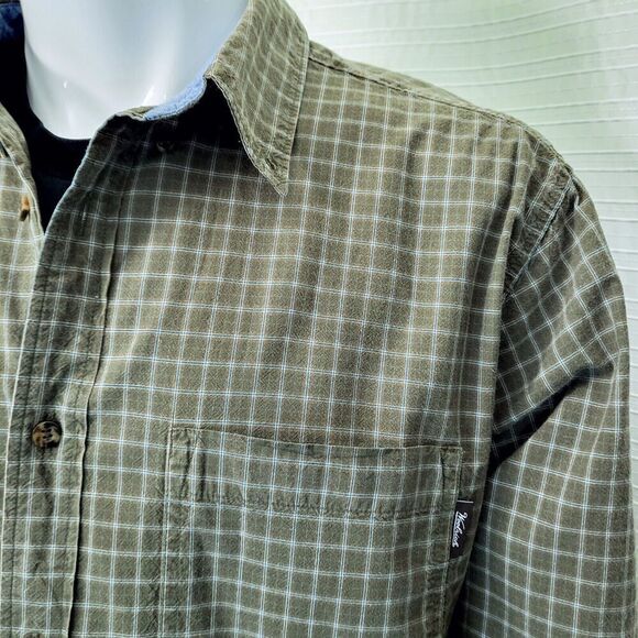 VTG Woolrich Mid-Weight Plaid Shirt Outdoor Loden Green Men's XXL EUC - Picture 13 of 15